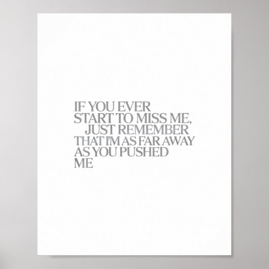 Poster Aussi loin que vous m'avez poussé – Citation émoti (Devant)