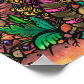 Poster Aussie Girl Koala Kangaroo Art Australie Outback (Coin)