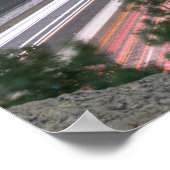 Poster Austin 360 Pennybacker Bridge À La Nuit (Coin)