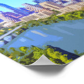 Poster Austin Downtown Texas Vintage (Coin)