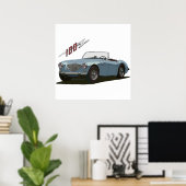 Poster Austin Healey 100 (Bureau à domicile)