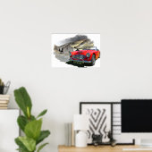 Poster Austin Healey 3000 en Gallois (Bureau à domicile)