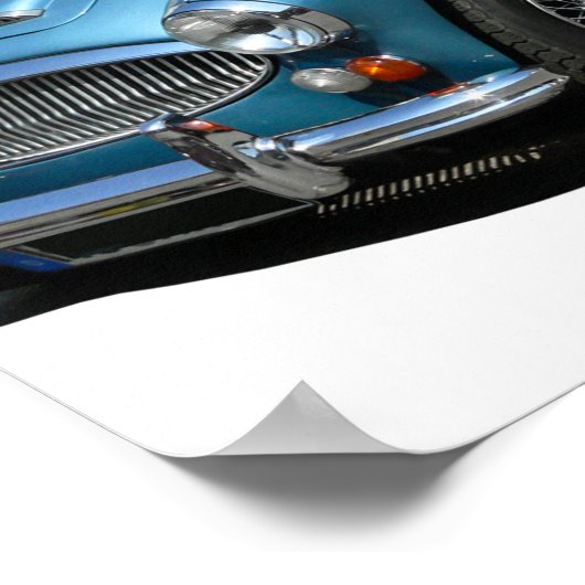 Poster Austin Healey 3000 voiture classique (Coin)