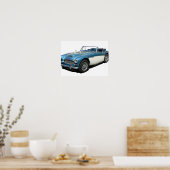 Poster Austin Healey 3000 voiture classique (Cuisine)