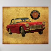 Poster Austin Healey Sprite (Devant)