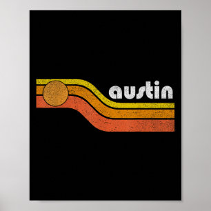 Poster Austin - Hommes Vintages Femmes les années 70 80s