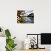 Poster Austin, Texas Barton Creek / Ladybird Lake Skyline (Bureau à domicile)