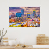 Poster Austin, Texas, États-Unis (Cuisine)
