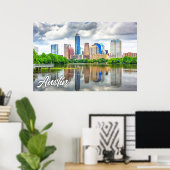 Poster Austin, Texas, États-Unis (Bureau à domicile)