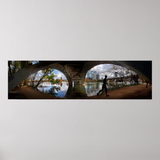 Poster Austin Texas Ladybird Lake Trail Runner (Devant)