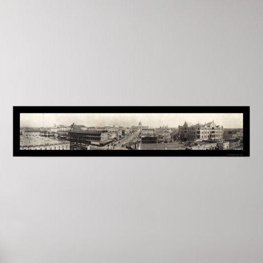 Poster Austin, Texas Panorama Photo 1910 (Devant)