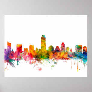 Poster Austin Texas Skyline
