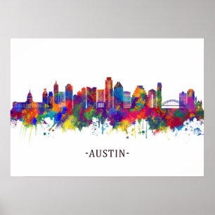 Poster Austin Texas Skyline