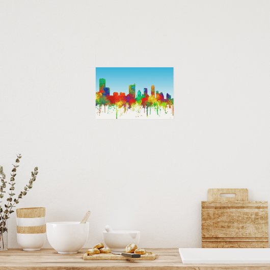 Poster Austin Texas Skyline-SG (Cuisine)