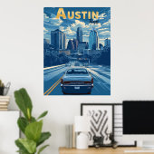 Poster Austin - Vintage voyage (Bureau à domicile)