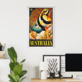 Poster Australia, the Great Barrier Reef by Eileen Mayo (Bureau à domicile)