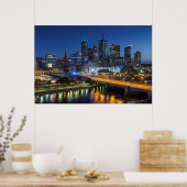 Poster Australia, Victoria, Melbourne, skyline (Cuisine)