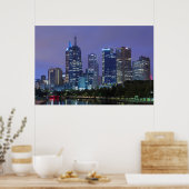 Poster Australia, Victoria, Melbourne, skyline along (Cuisine)