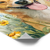 Poster Australian Cattle Dog Wall Art - Watercolor Cattle (Coin)