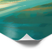 Poster Australian Kelpie Beach Surf Paining (Coin)