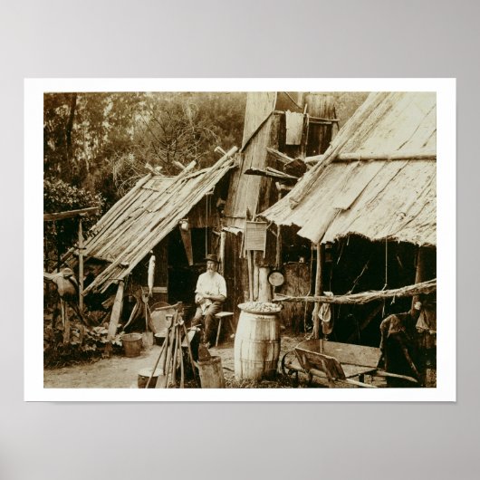 Poster Australian prospector, c.1880s (sepia photo) (Devant)