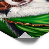 Poster Australian Shepherd dog en tenue de St. Patrick's  (Coin)