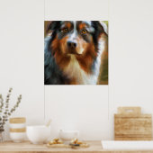 Poster Australian Shepherd - Portrait de chien (Cuisine)