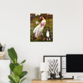 Poster Australian Shepherd (Tri) - Anémones (Bureau à domicile)