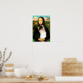 Poster Australian Shepherd (tri) & Mona Lisa (Cuisine)