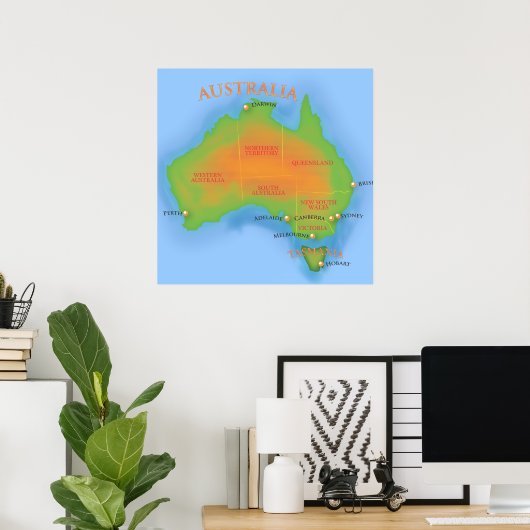 Poster Australie (Bureau à domicile)