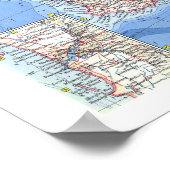 Poster " Australie : 1963 carte détaillée ... (Coin)