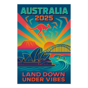 Poster Australie 2025 - Terrain Sous Vibes