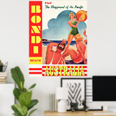 Poster Australie-Aire de jeu du Pacifique, Bondi Beach (Bureau à domicile)