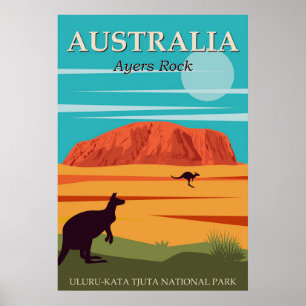 Poster Australie Ayers Rock, Uluru-Kata Tjuta National