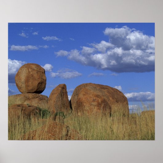 Poster Australie, Billes du Diable. Grès sphérique (Devant)