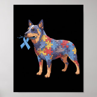 Poster Australie Cattle Chien Puzzle Sensibilisation sur