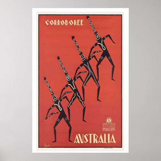 Poster Australie Corroboree Australiens autochtones (Devant)