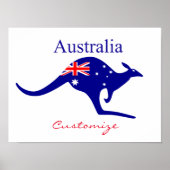 Poster Australie Drapeau Kangaroo Thunder_Cove (Devant)