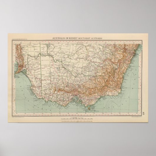 Poster Australie du Sud-Est en 168 (Devant)