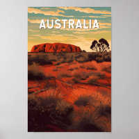 Australie Illustration Travel Art Vintage