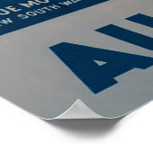 Poster Australie, le Vintage voyage des Blue Mountains (Coin)