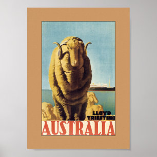 Poster Australie - Lloyd Triestino (toile)