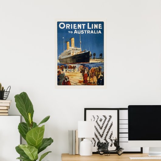 POSTER AUSTRALIE OCEAN LINER OTRANTO (Bureau à domicile)