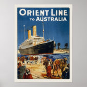 POSTER AUSTRALIE OCEAN LINER OTRANTO (Devant)