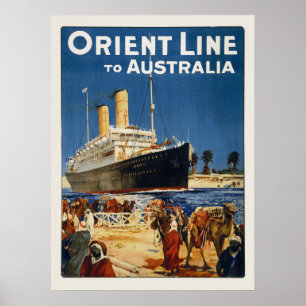 POSTER AUSTRALIE OCEAN LINER OTRANTO
