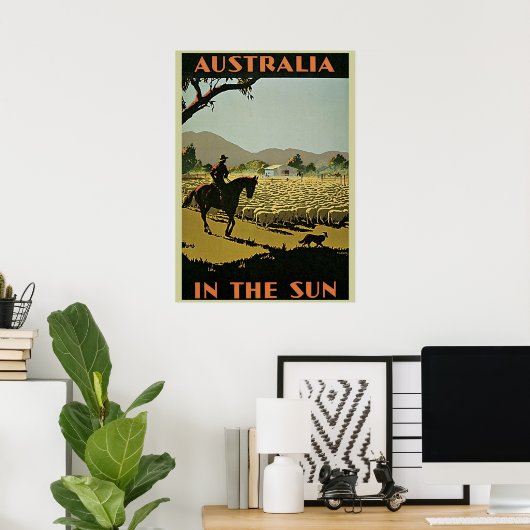 Poster Australie Outback (Bureau à domicile)