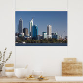 Poster Australie, Perth, ville skyline de Swan River (Cuisine)