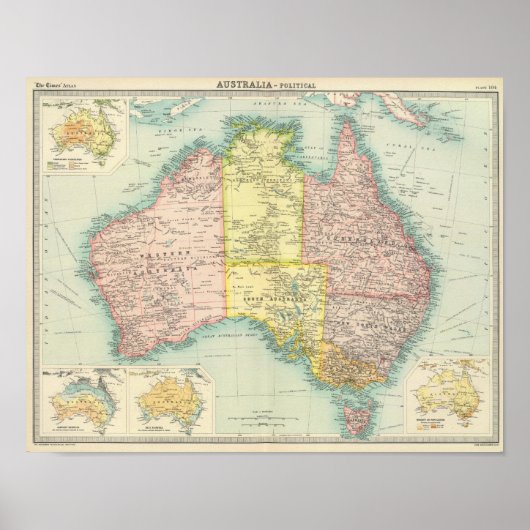 Poster Australie politique (Devant)