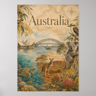 Poster Australie pour les amoureux de l'Australie