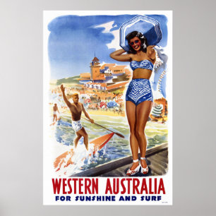 Poster Australie : Restauration de l'affiche Vintage voya